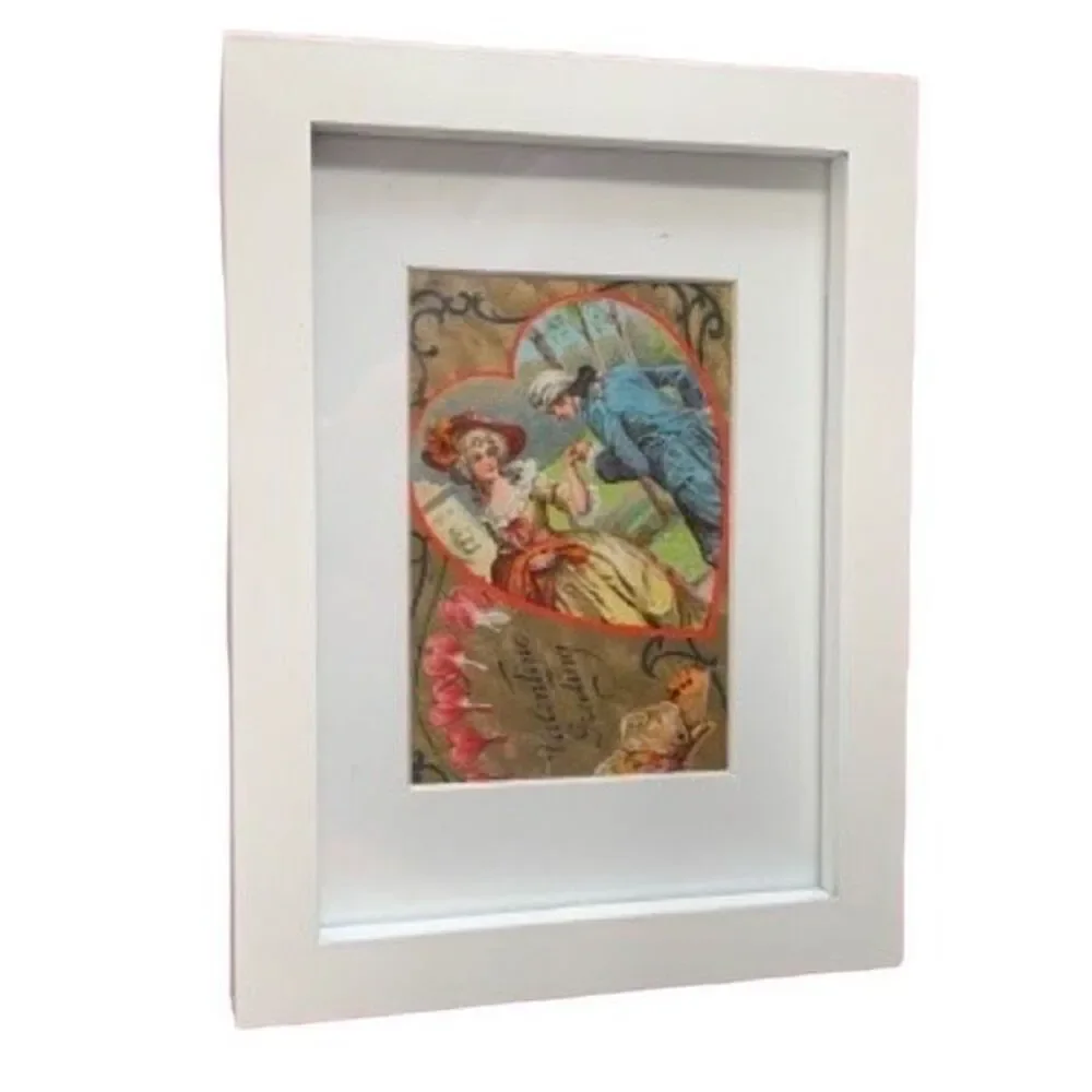 White Gallery Photo Frame with Mat - Fits 4x6 or 5x7